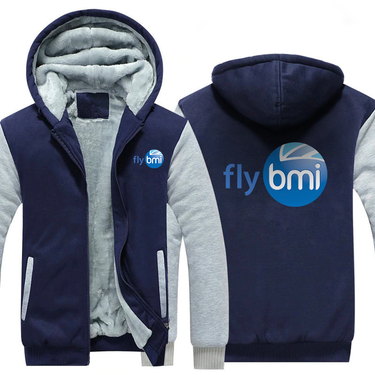 FLY BMI AIRLINES JACKETS FLEECE SWEATSHIRT